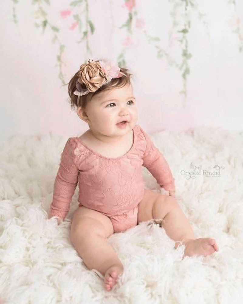 Bailey's Blossom- Lana Lace Leotard- Mauve