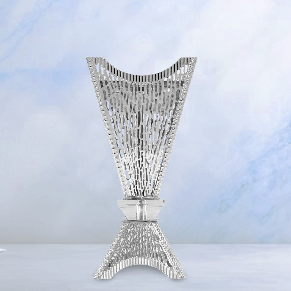 24K Silver plated Tin oud burner Small