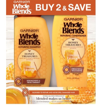 GARNIER WHOLE BLENDS HONEY TREASURES SHAMPOO & CONDITIONER SET