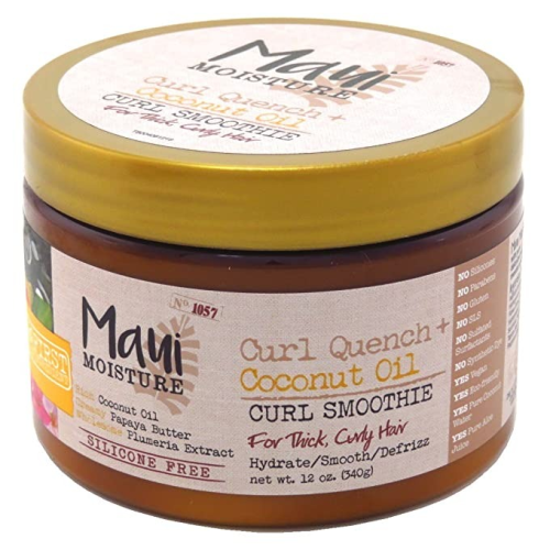 Maui Moisture Curl Quench Plus Coconut Oil Curl Hair Smoothie, 12 Oz