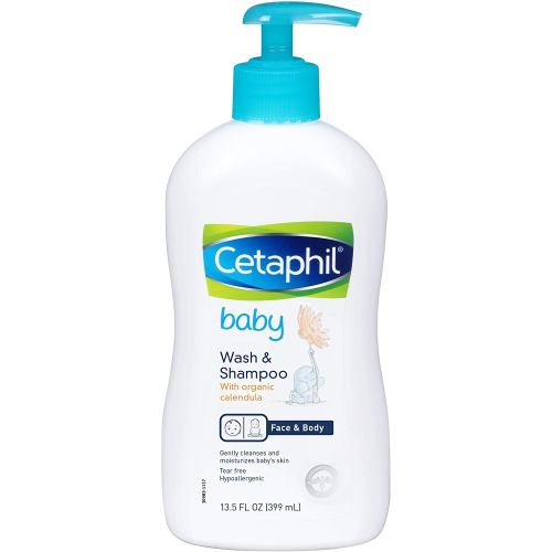 Cetaphil Baby Wash & Shampoo with Organic Calendula |Tear Free | Paraben, Colorant and Mineral Oil Free | 13.5 Fl. Oz