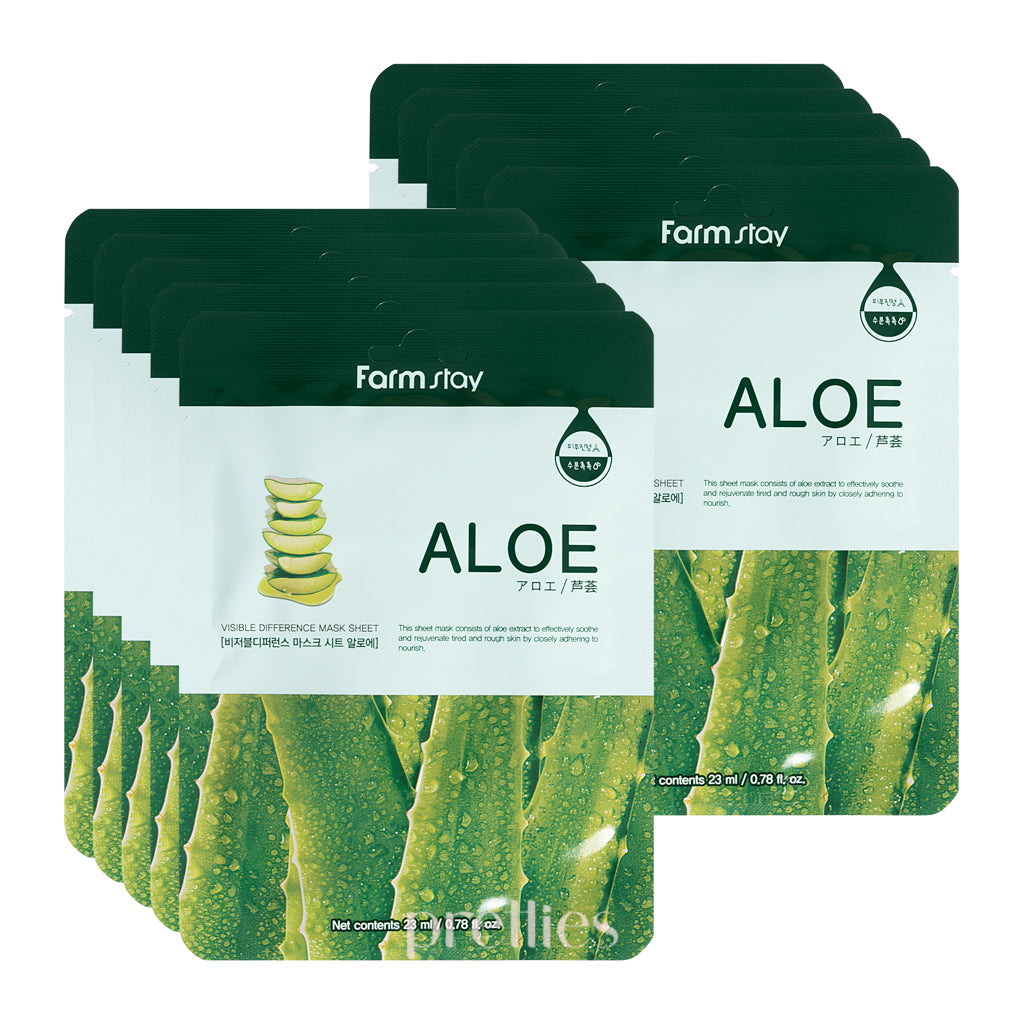 Farmstay Visible Difference Aloe Mask Sheet (1 Sheet x 10pcs)