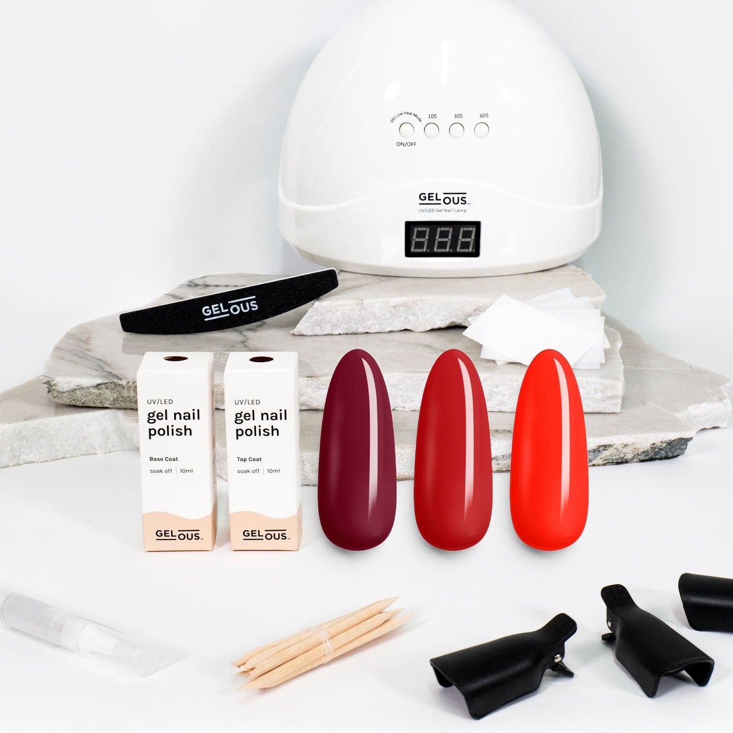 Gelous gel nail polish Reds 3 Polish Starter Pack - photographed in New Zealand