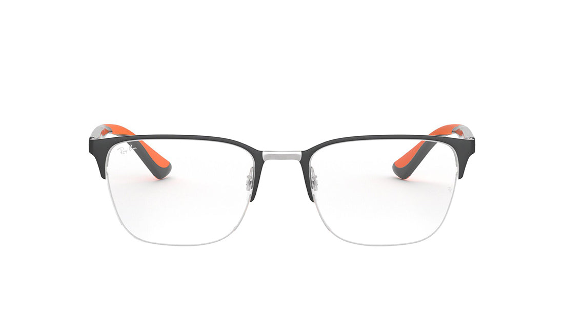 Frames Rayban 0RX6428 Frames, Grey, Medium, Mens, Metal, Prescription, Rayban, Rectangle