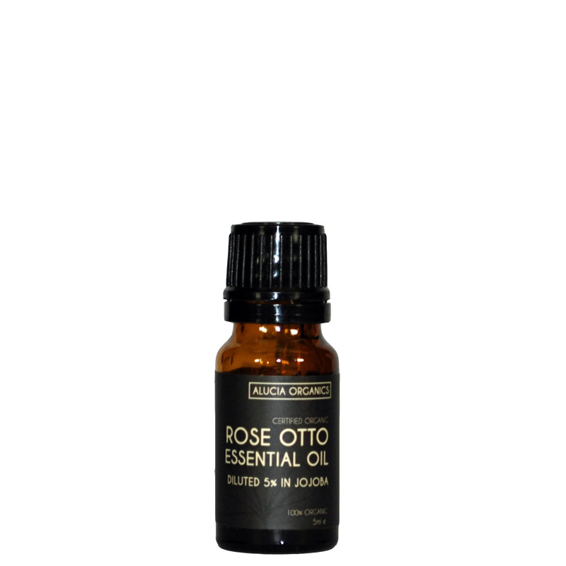 Alucia Organics Certified Organic Rose Otto Essential Oil in Jojoba 5ml