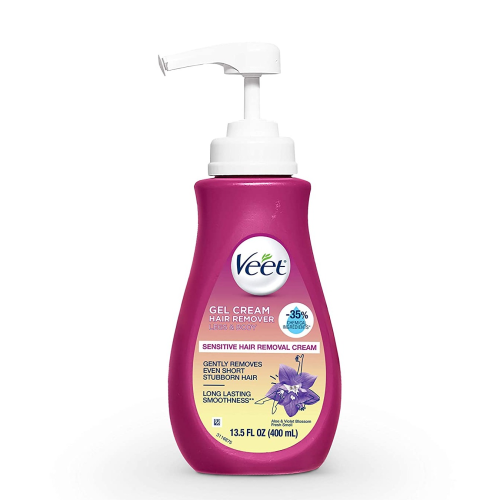 Veet Gel Sensitive Depilatory Cream, 13.5 oz, Sensitive Formula with Aloe Vera and Vitamin E