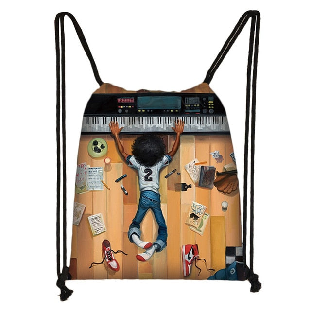 Afrocentric Boys Drawstring Bag