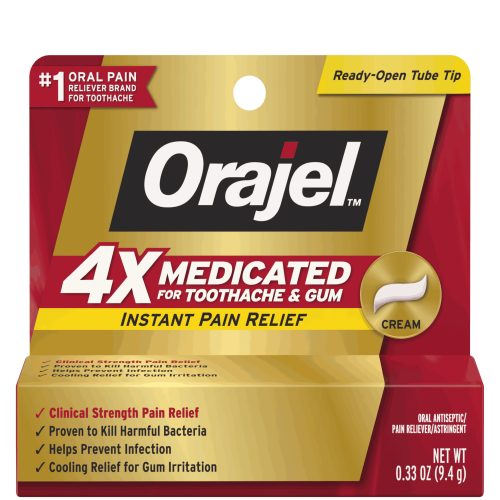 Orajel Medicated Pain Relief Cream For Toothache & Gum