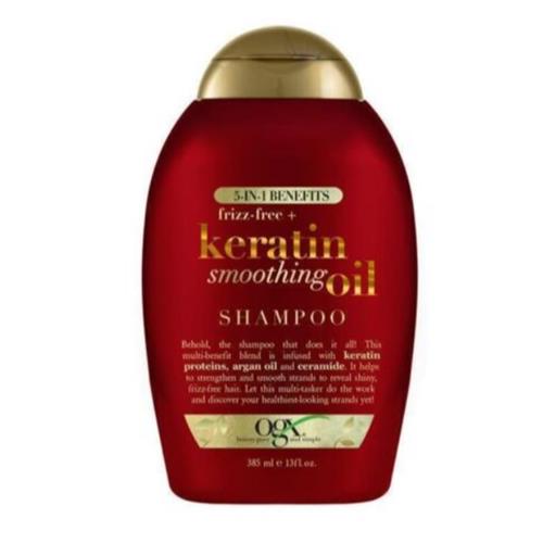OGX Frizz Free Keratin Smoothing Oil 5 In 1 Benefits 13 fl oz