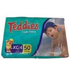 Teddies Cloth Touch Jumbo Diaper - 50 Count