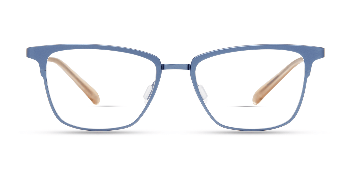 modo 4243 optical prescription eyewear glasses women ladies female rectangle upswept titanium made in japan strong durable long lasting greyish blue