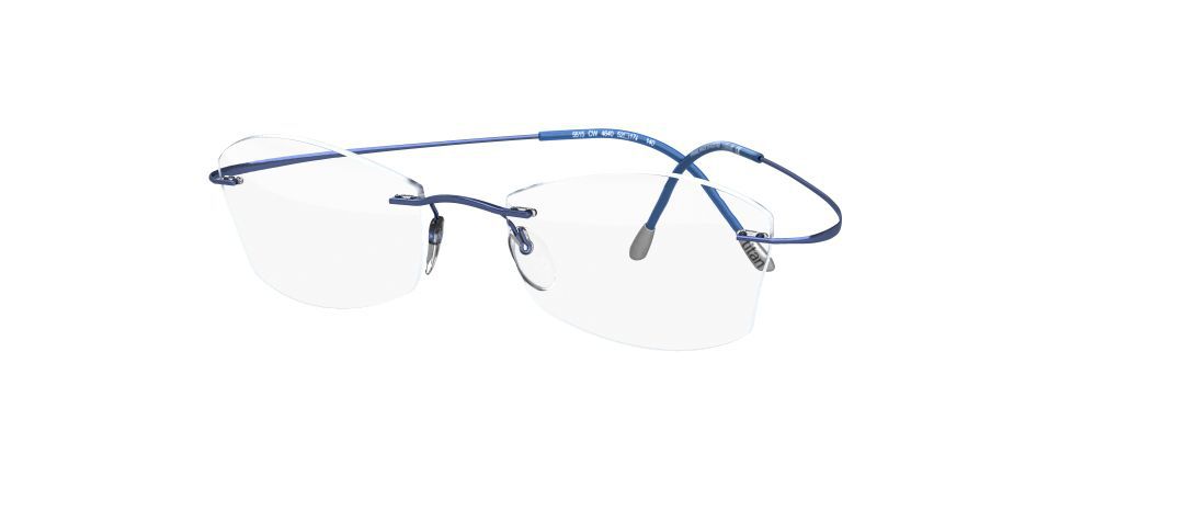 silhouette tma must 5515 optical prescription eyewear eyeglasses glasses rimless hingless screwless titanium made in austria lightweight classic original sea blue