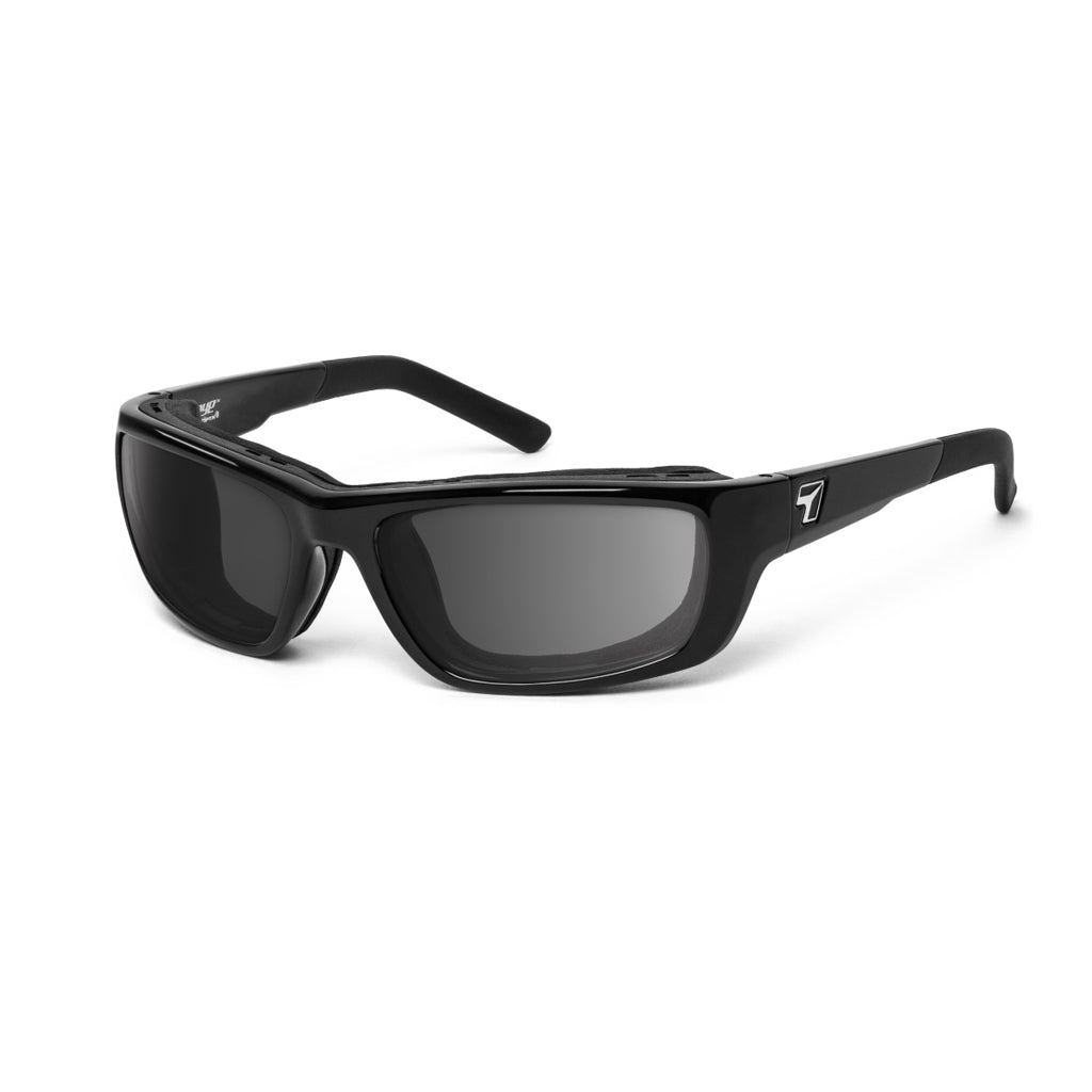 7eye Ventus in Glossy Black Frame and Grey Lens profile view