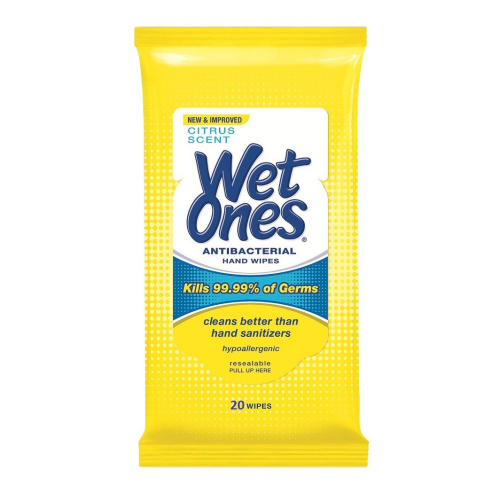 Wet Ones Antibacterial Hand Wipes Citrus Scent 20 ct