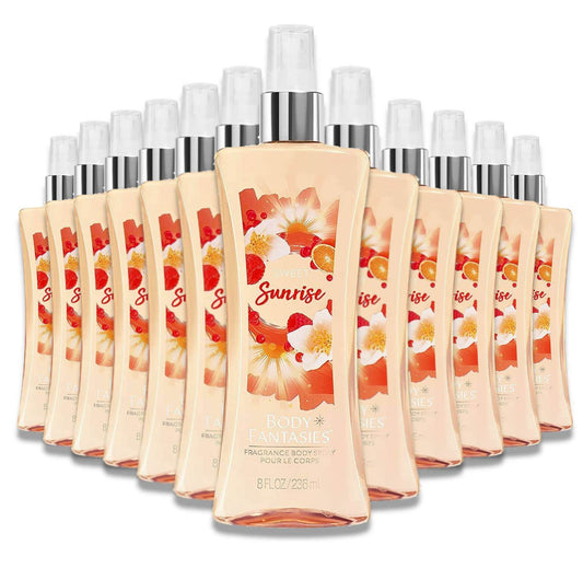 Body Fantasies - Sweet Sunrise Fantasy, Fragance Body, Women -  8 oz - 12 Pack
