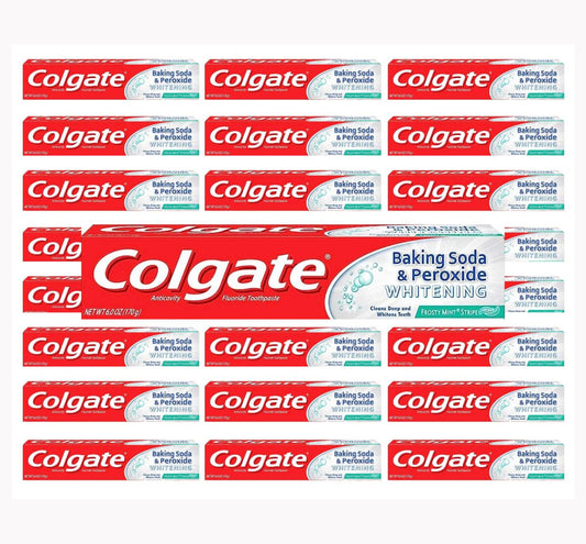 Colgate Baking Soda & Peroxide Whitening Toothpaste Frosty Mint Stripe 6 Oz - 24 pack