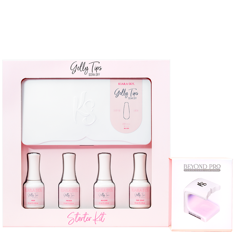 Kiara Sky - Gelly Tips Starter Kit - MEDIUM STILETTO with mini lamp