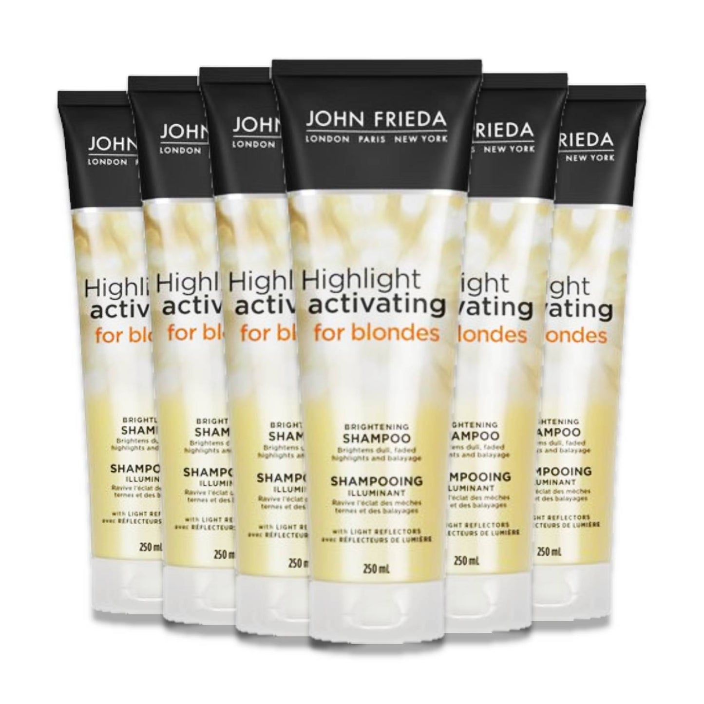 John Frieda Sheer Blonde Brightening Hair Shampoo, Helps Nourish and Activate Natural-looking Highlights, 8.45 Ounce - 6 Pack