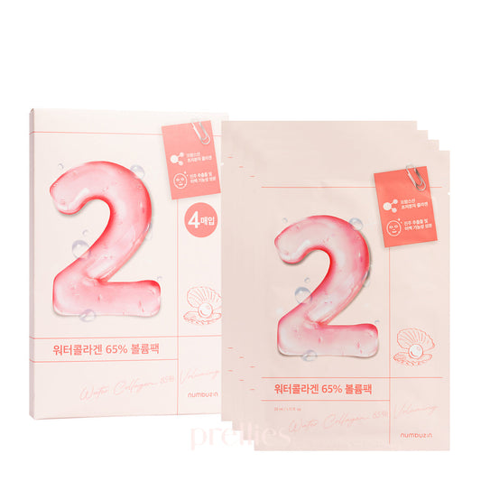 numbuzin No.2 Water Collagen 65% Voluming Sheet Mask (4sheets/box)