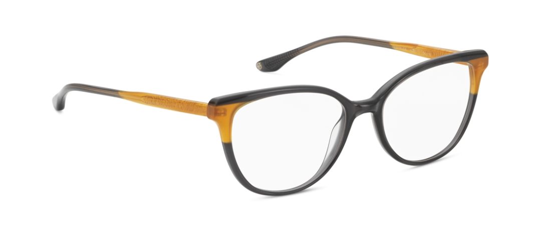 orgreen gertrude danish design glasses eyeglasses handmade in japan acetate plastic cat eye women ladies female quality A281 almost black burned yellow