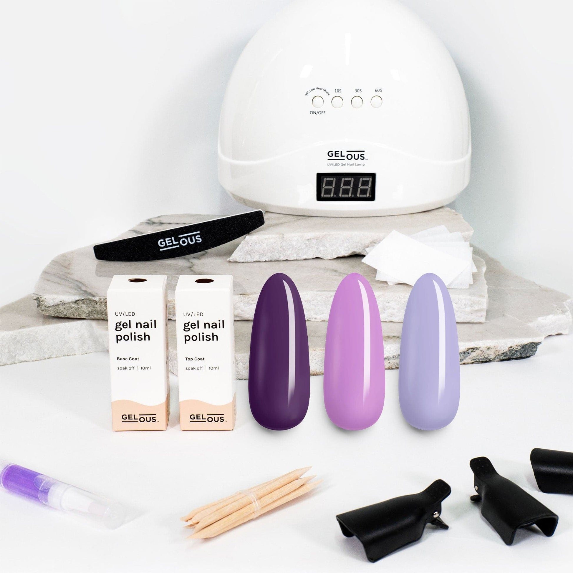 Gelous gel nail polish Purples 3 Polish Starter Pack - photographed in New Zealand