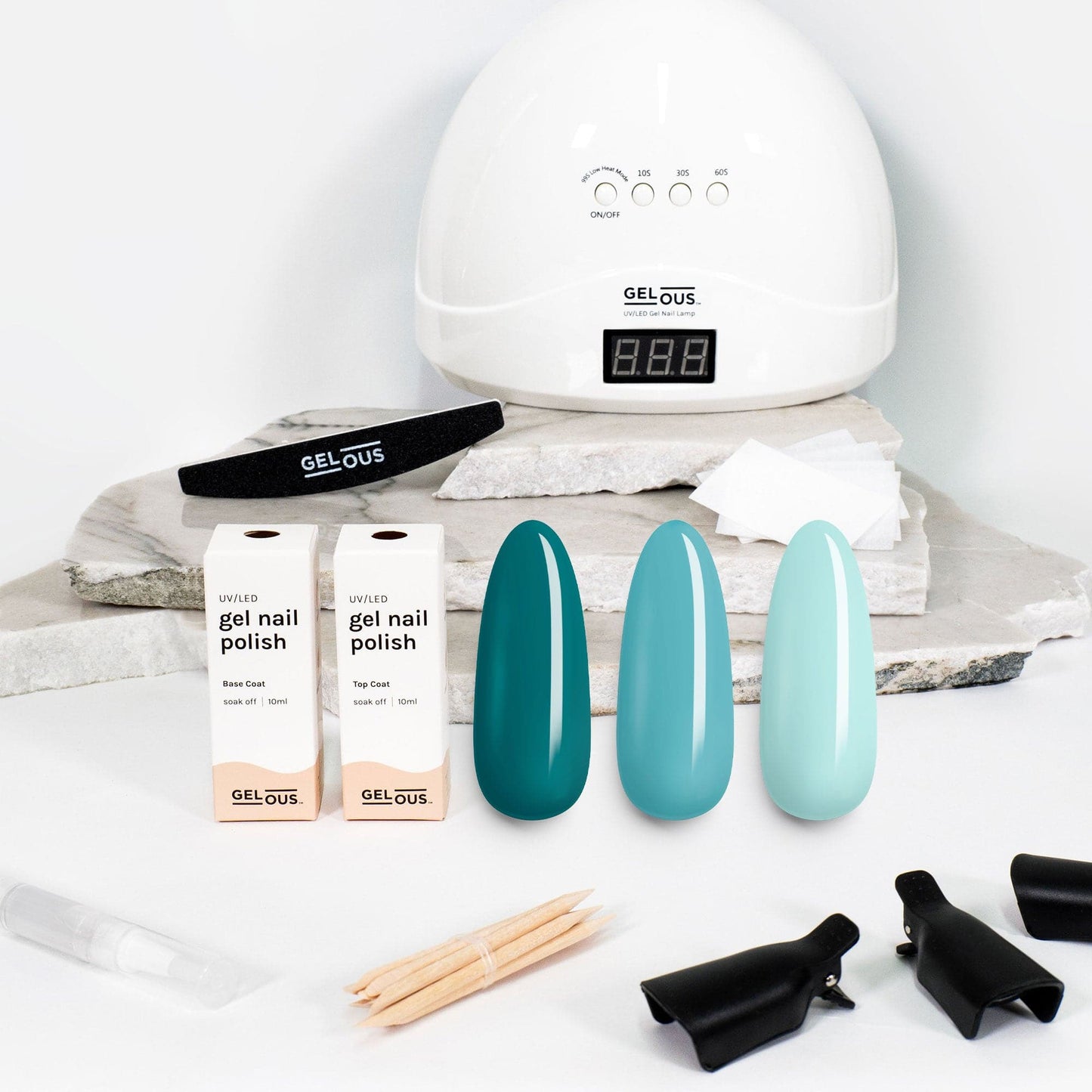 Gelous gel nail polish Turquoise 3 Polish Starter Pack - photographed in New Zealand