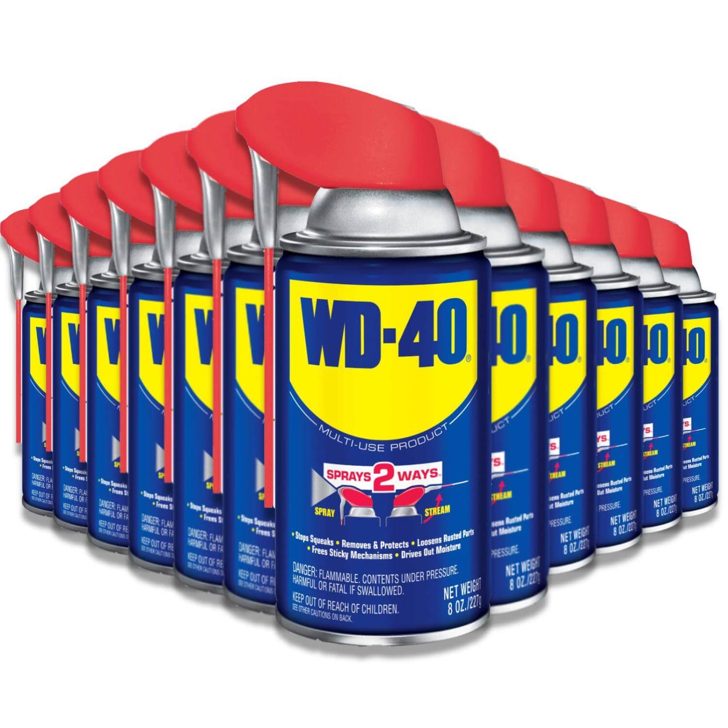 WD-40 - Formula Multi-Use, Product With Smart Straw Sprays 2 Ways - 8 Oz - 12 Pack