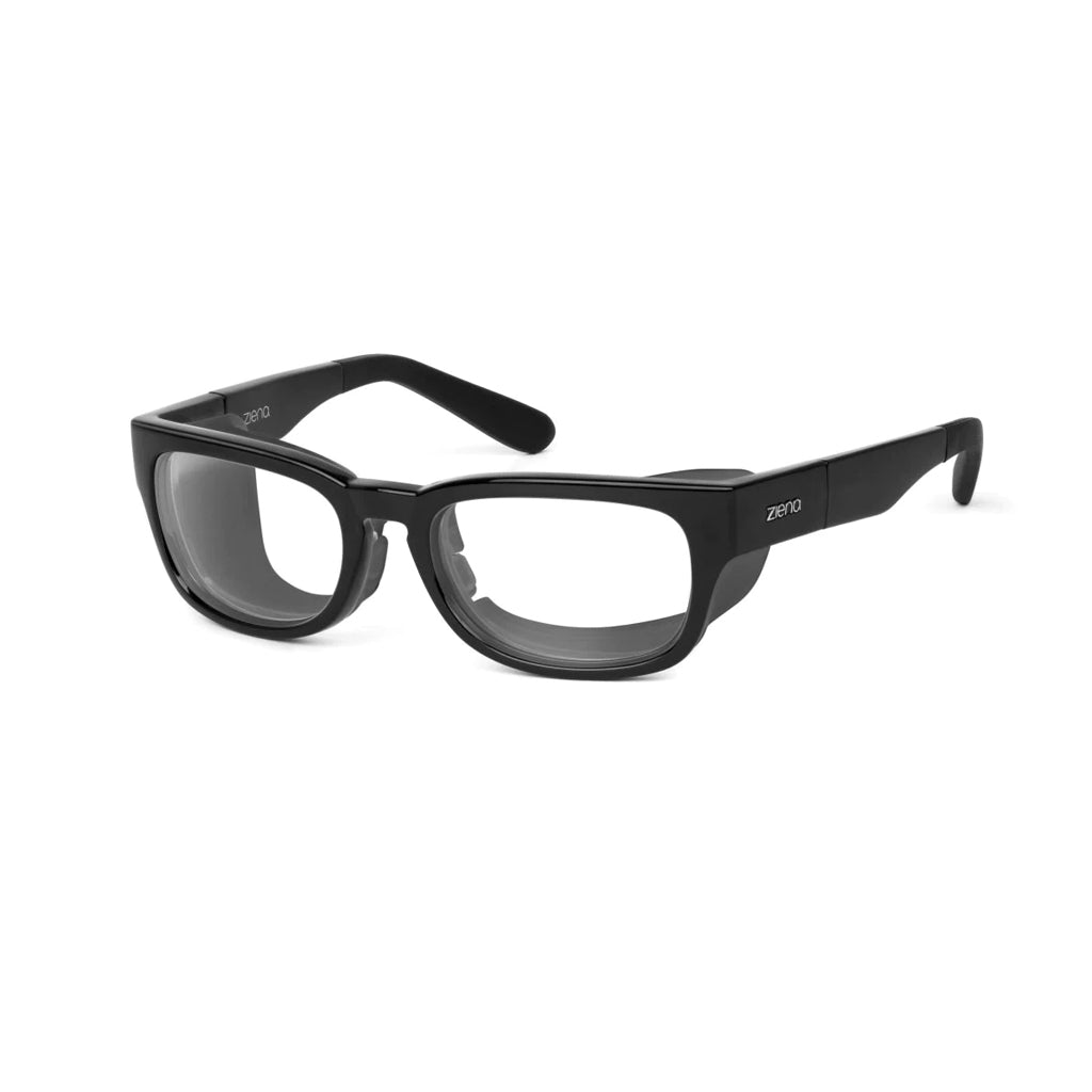 Ziena Kai in Glossy Black Frame with Black Eyecup and Clear Lens front view