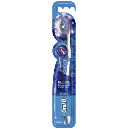 Oral-B 3D White Luxe Pro-Flex Manual Toothbrush, Medium