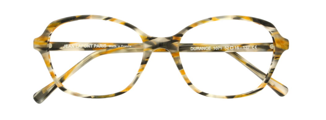 lafont durance handmade in france plastic acetate ladies female women optical eyewear glasses prescription square shape basic fun colourful brown black interweave 1071 front