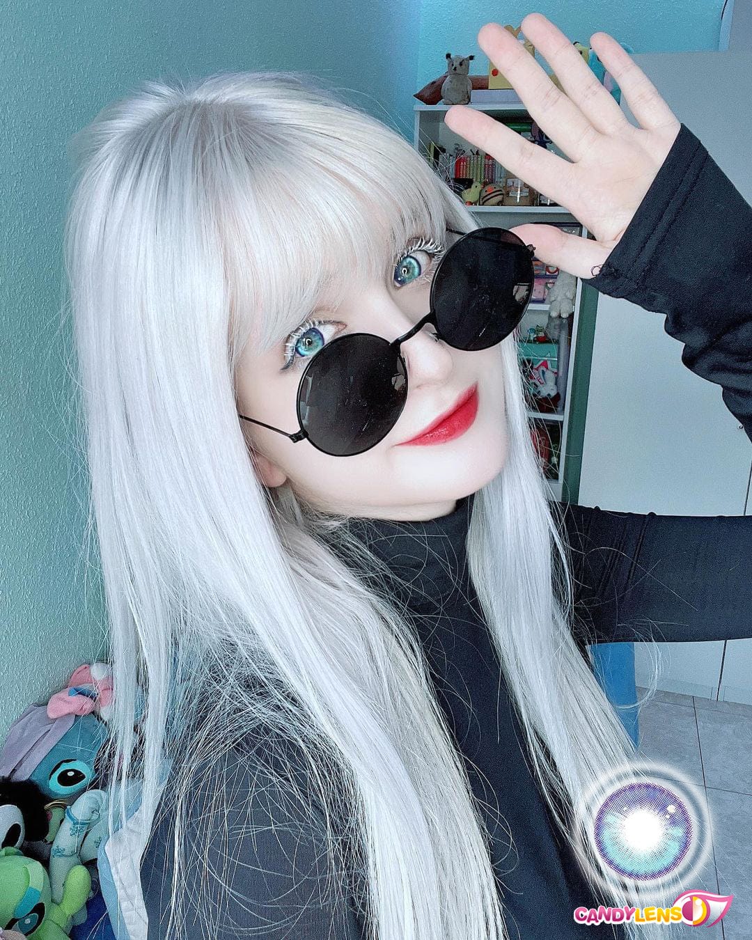 Comic Tears Blue Colored Contacts