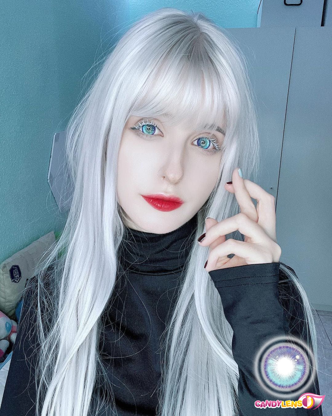 Comic Tears Blue Colored Contacts