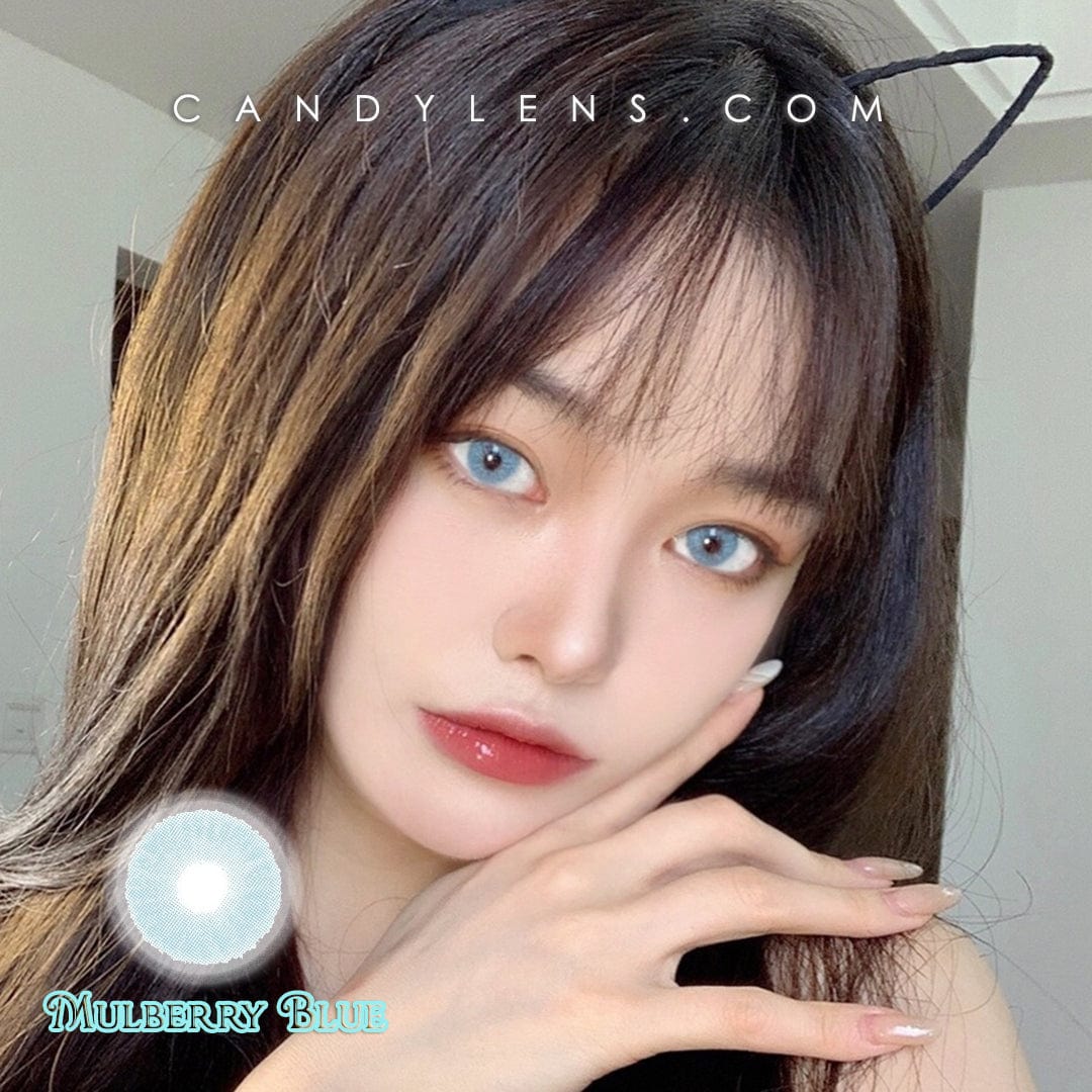 Mulberry Blue Colored Contacts