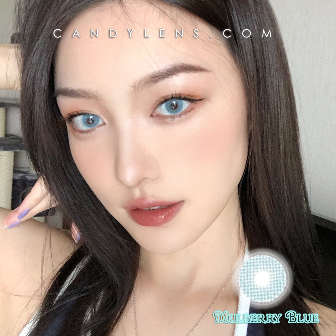 Mulberry Blue Colored Contacts
