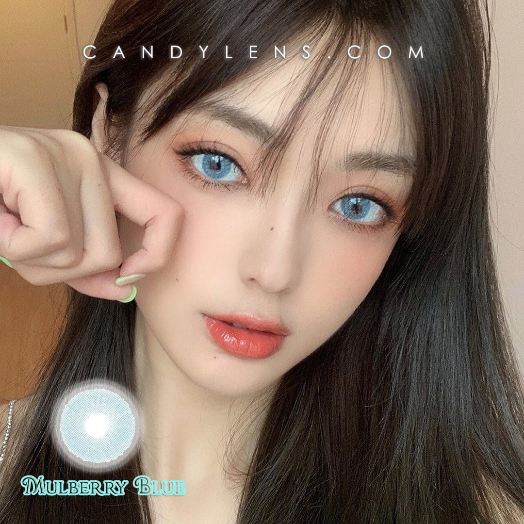 Mulberry Blue Colored Contacts