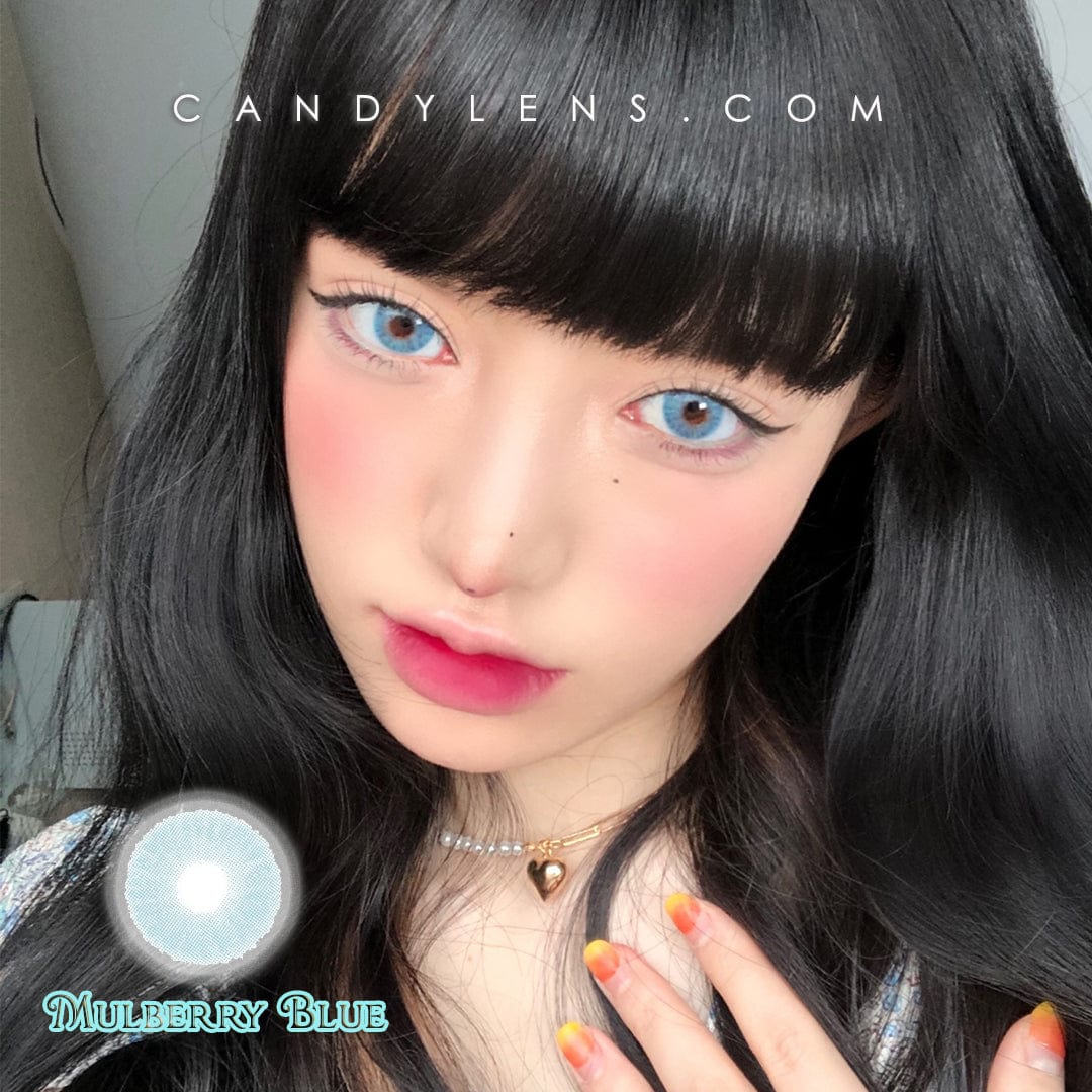Mulberry Blue Colored Contacts