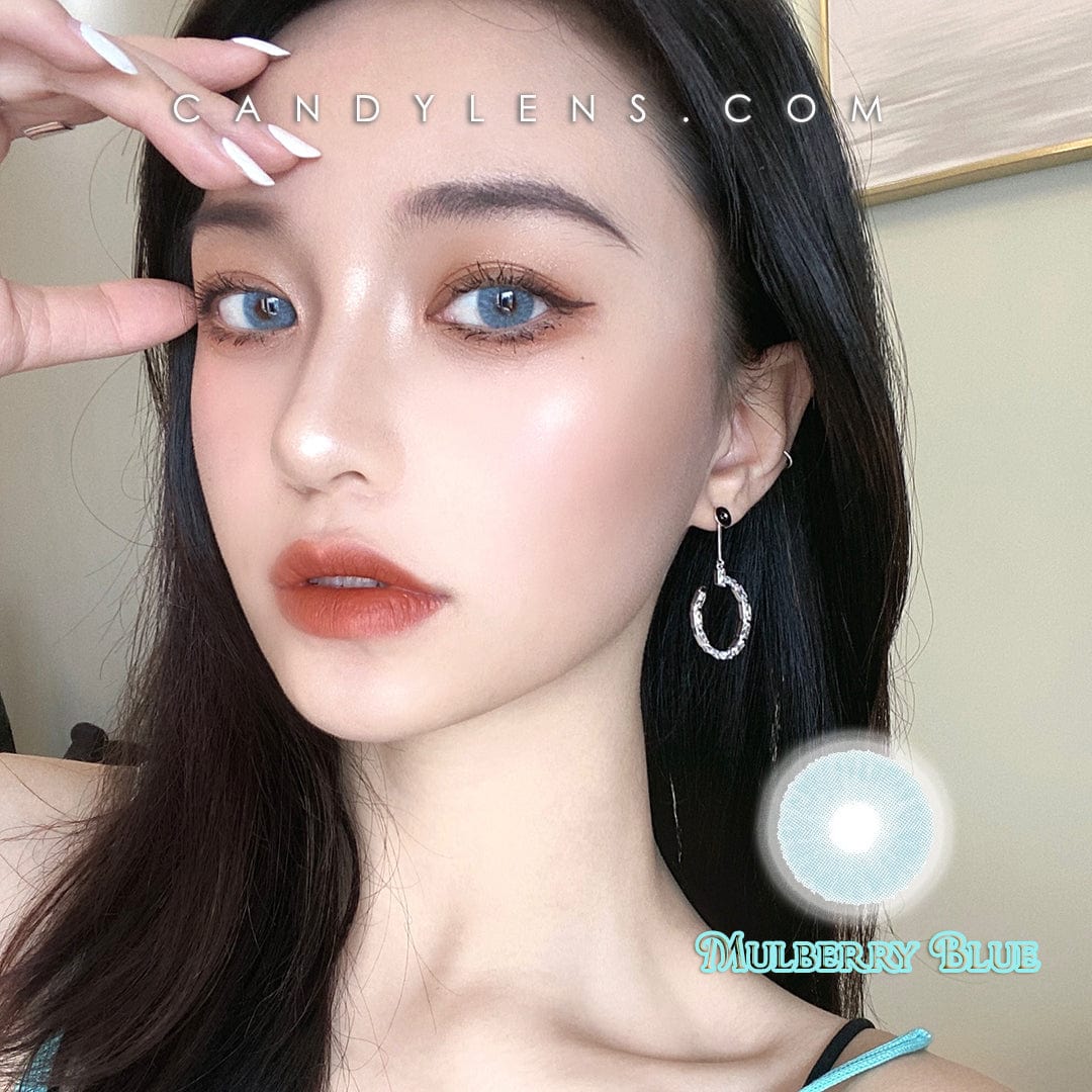 Mulberry Blue Colored Contacts