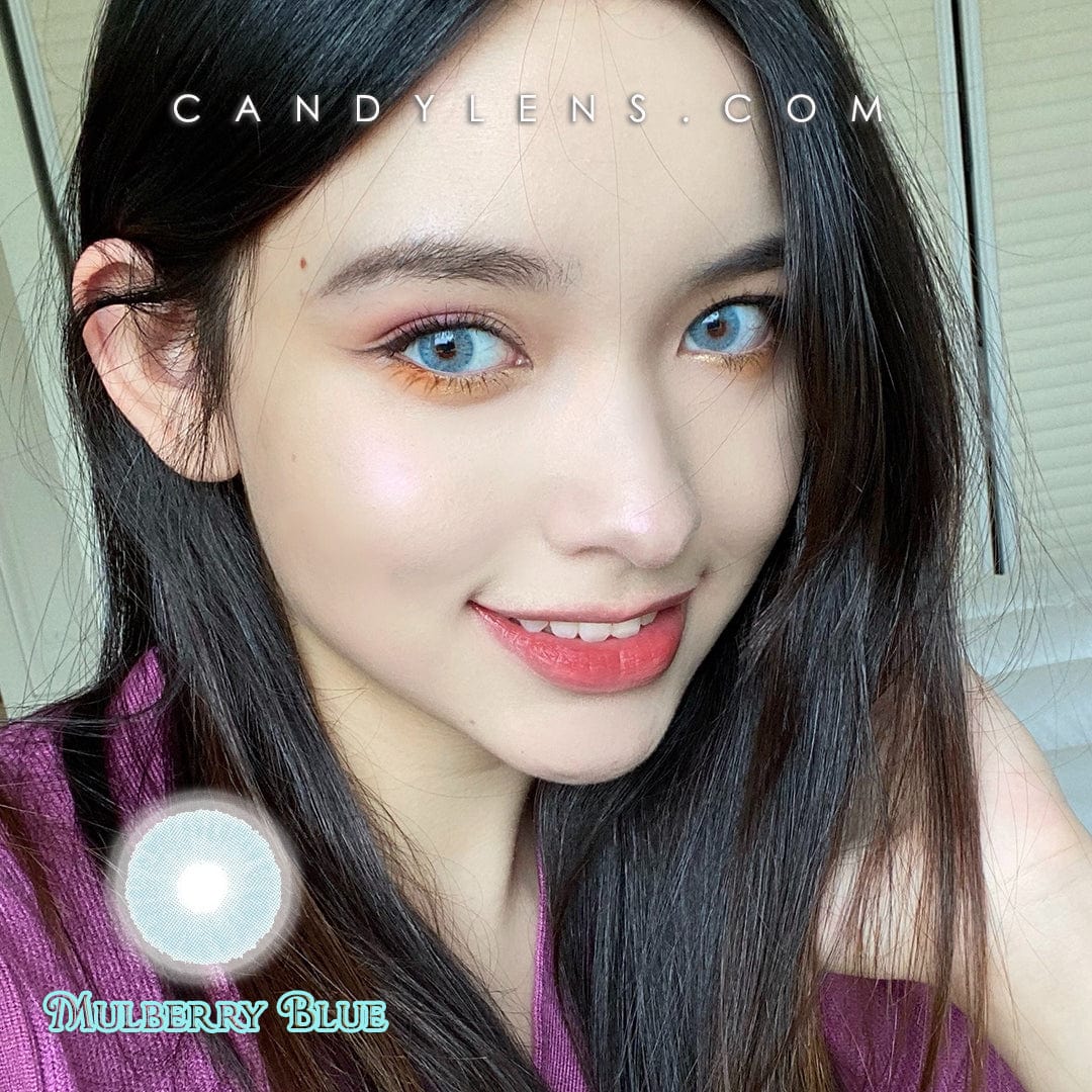 Mulberry Blue Colored Contacts