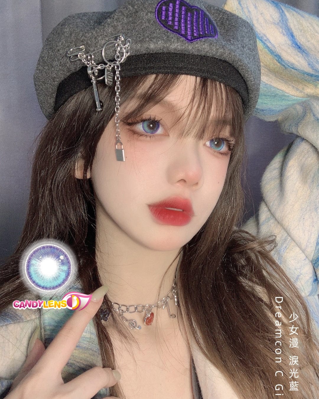 Comic Tears Blue Colored Contacts