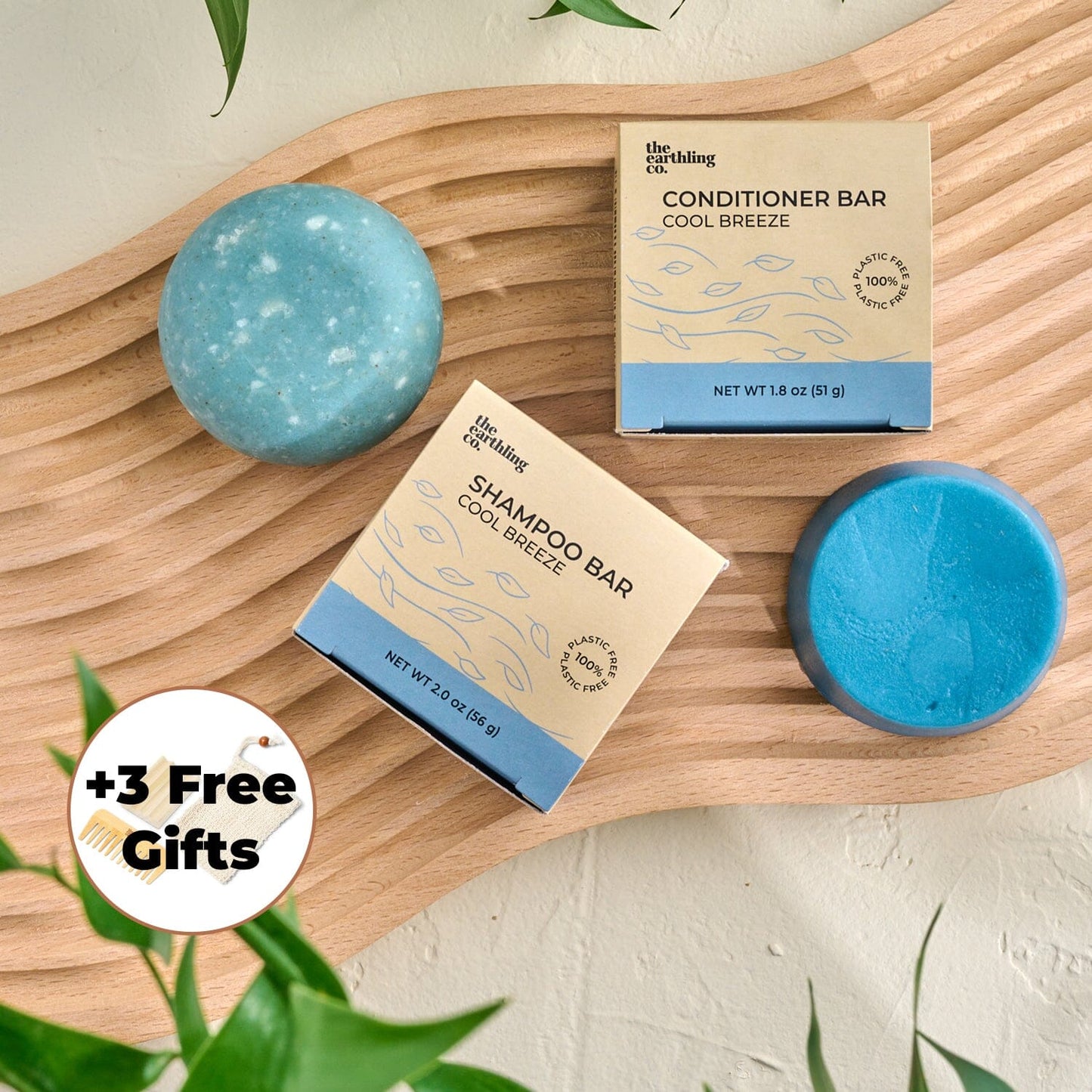 Shampoo & Conditioner for Hair Strength and Moisture + 3 Free Gifts Cool Breeze