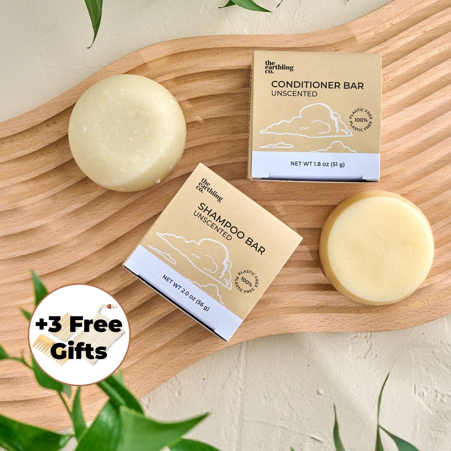 Shampoo & Conditioner for Hair Strength and Moisture + 3 Free Gifts Unscented