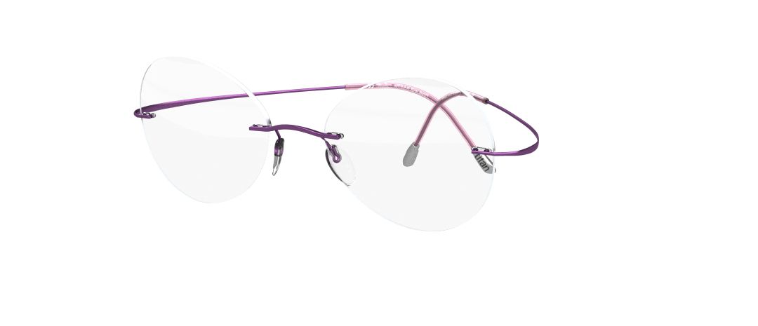 silhouette tma must 5515 optical prescription eyewear eyeglasses glasses rimless hingless screwless titanium made in austria lightweight classic original wine purple violet