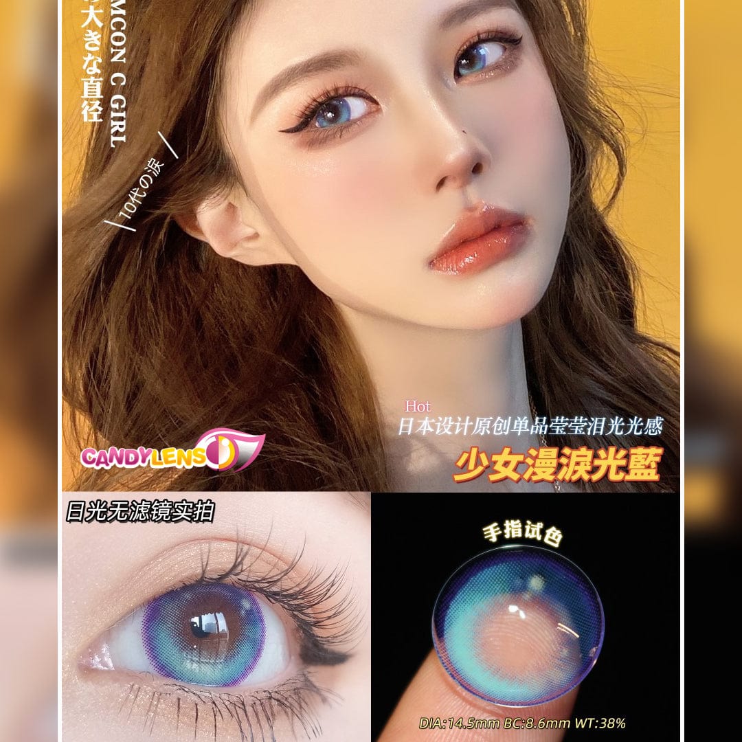 Comic Tears Blue Colored Contacts