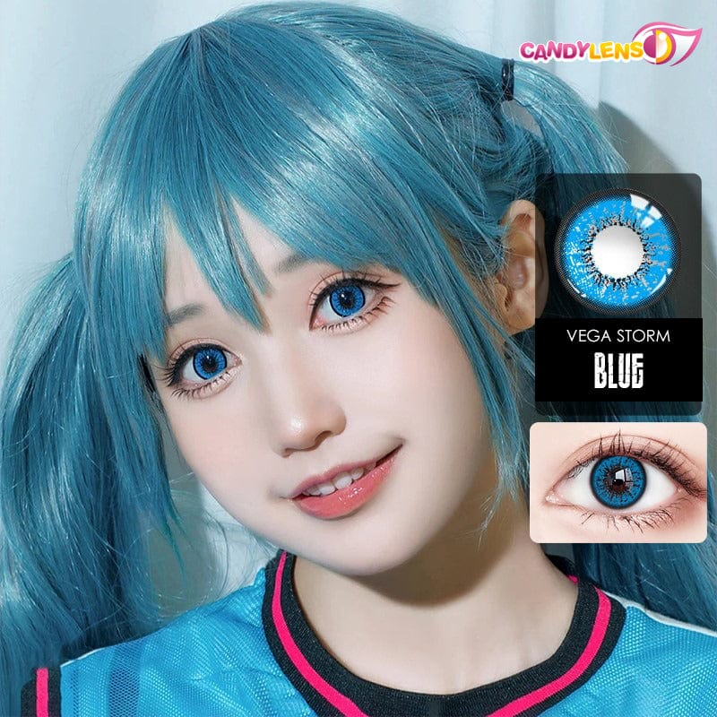 Vega Storm Blue Cosplay Contacts
