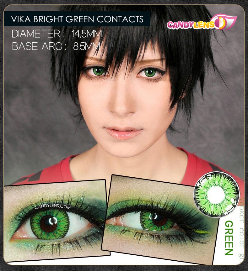 Vika Bright Green Cosplay Color Lenses