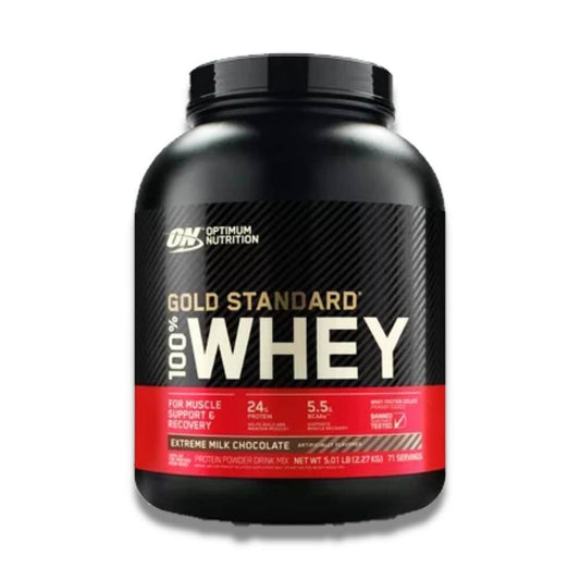 Optimum Nutrition Gold Standard 100% Whey Protein Powder Extreme Milk Chocolate -  5.01 Lb